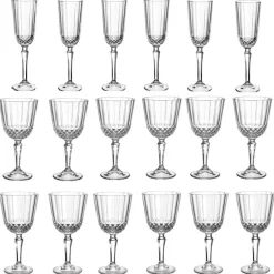 Gifi Service verre à pied Diony x 18| Vaisselle Et Accessoires De Table