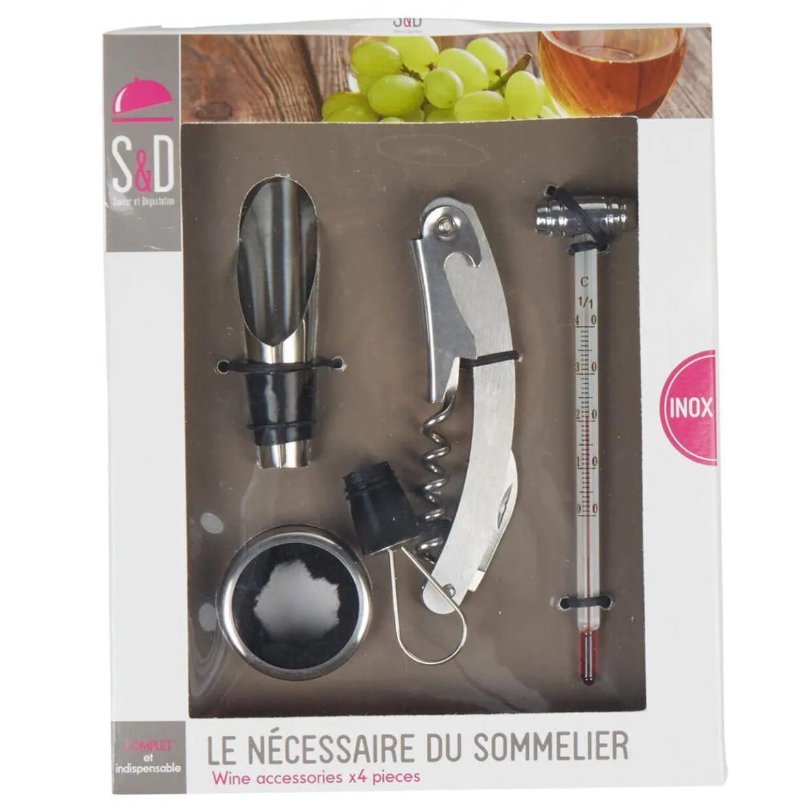 Gifi Set accessoire du vin x4| Vaisselle Et Accessoires De Table