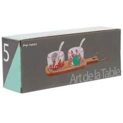 Gifi Set apéritif Aloha planche coupelle cuillère| Vaisselle Et Accessoires De Table