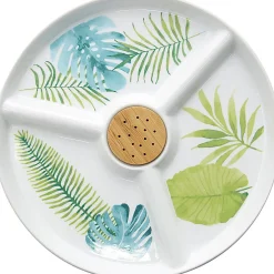 Gifi Set apéritif porcelaine design jungle| Vaisselle Et Accessoires De Table