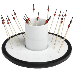 Vaisselle Et Accessoires De Table<Gifi Set apéritif tournant noir et blanc 24pcs
