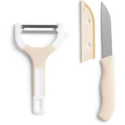 Préparation Culinaire<Gifi Set couteau et éplucheur inox et plastique - 3 modèles