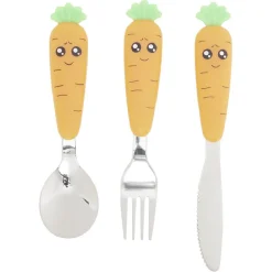 Gifi Set couverts enfant carotte orange| Vaisselle Et Accessoires De Table