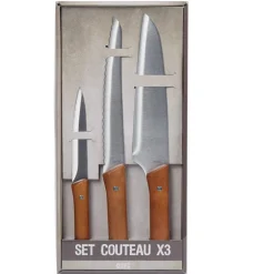 Préparation Culinaire<Gifi Set de 3 couteaux de cuisine