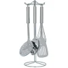 Préparation Culinaire<Gifi Set de 6 ustensiles de cuisine avec support inox gris Ø16xH40,5cm