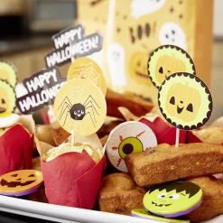 Cuisson<Gifi Set de caissettes à muffin + piques décor Halloween - 24 pièces