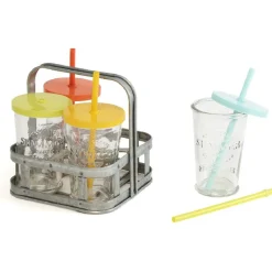 Vaisselle Et Accessoires De Table<Gifi Set de verres avec pailles et support