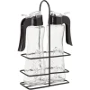 Gifi Set huile et vinaigre en verre relief fleur Ø5xH20cm| Vaisselle Et Accessoires De Table