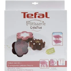 Cuisson<Gifi Set patisserie créative Téfal moule silicone emporte pièces