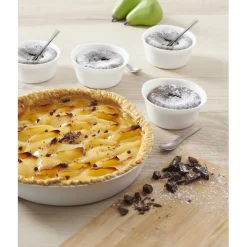 Cuisson<Gifi Set plat à tarte et 4 ramequins Luminarc