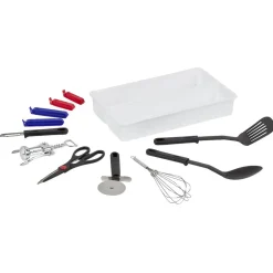 Préparation Culinaire<Gifi Set ustensile de cuisine 11 pièces avec bac de rangement
