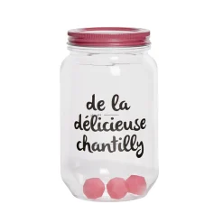 Gifi Shaker à chantilly manuel tranparent rose| Vaisselle Et Accessoires De Table