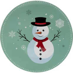 Gifi Sous assiette à motif bonhomme de neige Ø33 cm| Vaisselle Et Accessoires De Table