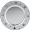 Gifi Sous assiette plastique argenté motif étoiles| Vaisselle Et Accessoires De Table