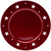 Gifi Sous assiette plastique motif étoile rouge| Vaisselle Et Accessoires De Table