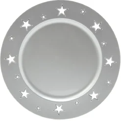 Gifi Sous assiette plastique motif étoile argenté| Vaisselle Et Accessoires De Table