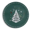 Vaisselle Et Accessoires De Table<Gifi Sous assiette rond vert motif sapin de Noël Ø33cm