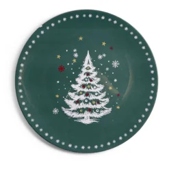 Vaisselle Et Accessoires De Table<Gifi Sous assiette rond vert motif sapin de Noël Ø33cm