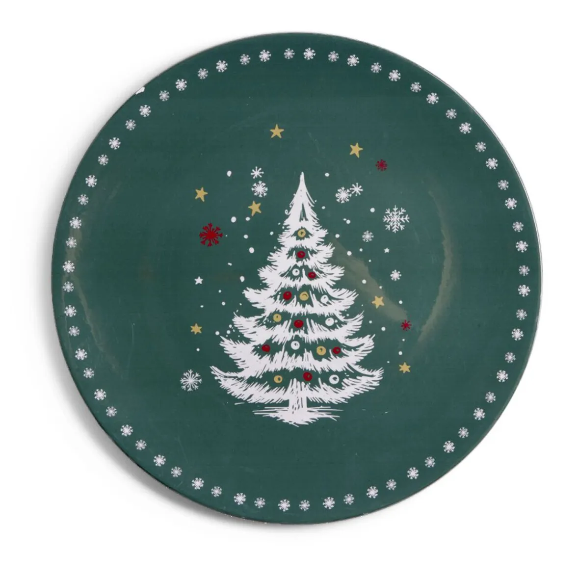 Vaisselle Et Accessoires De Table<Gifi Sous assiette rond vert motif sapin de Noël Ø33cm