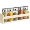 Préparation Culinaire<Gifi Support à épices en bois avec pot en verre x5