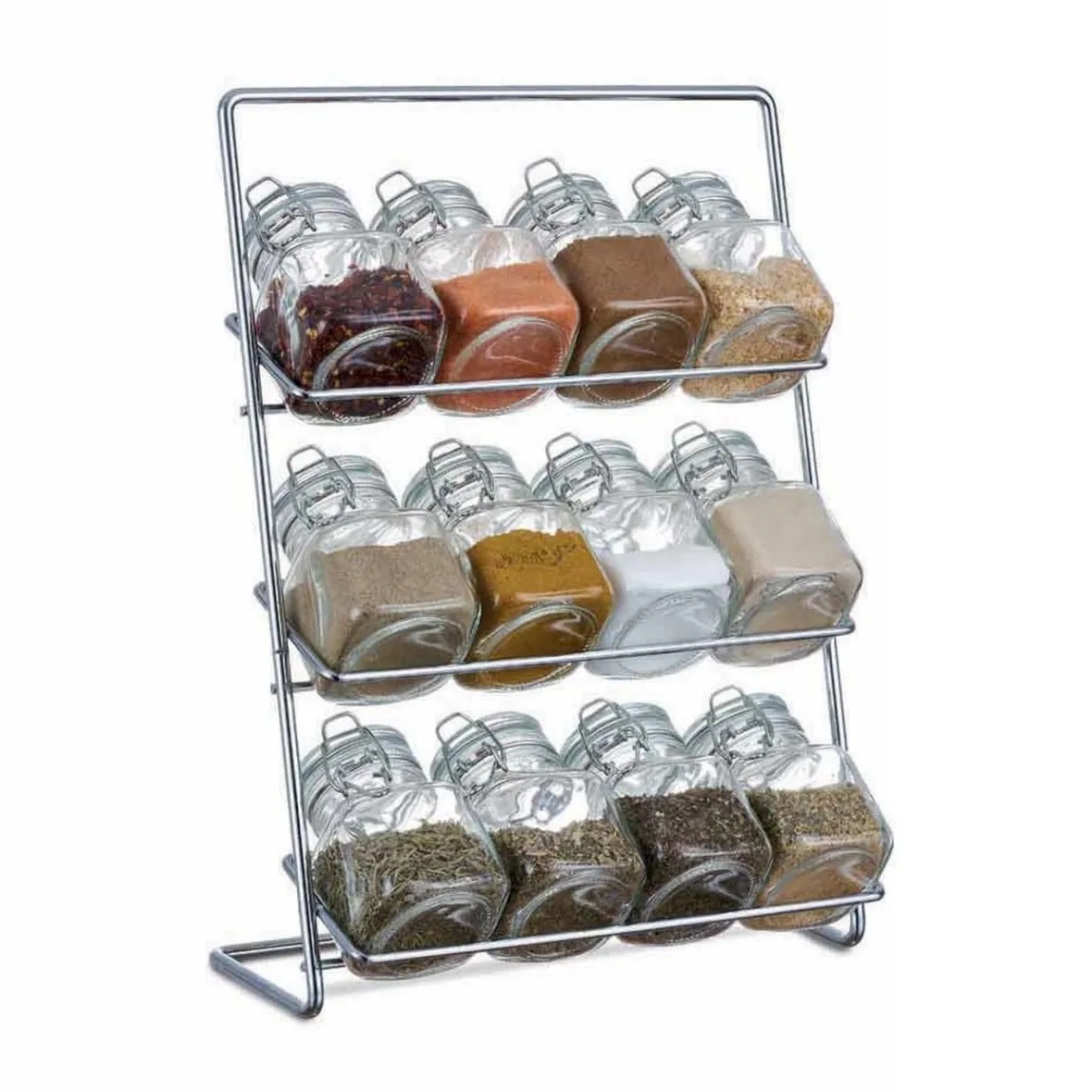 Gifi Support à épices en métal avec 12 bocaux| Vaisselle Et Accessoires De Table