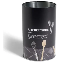 Rangement De Cuisine<Gifi Support à ustensiles en métal noir design Kitchen tools Ø11xH17,4cm