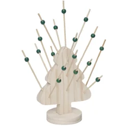 Gifi Support forme sapin bois Noël avec 21 piques apéritif| Vaisselle Et Accessoires De Table