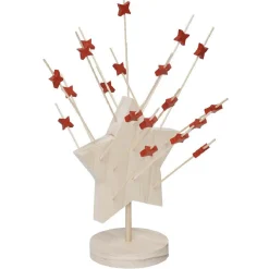 Gifi Support forme étoile bois avec 25 piques apéritif| Vaisselle Et Accessoires De Table