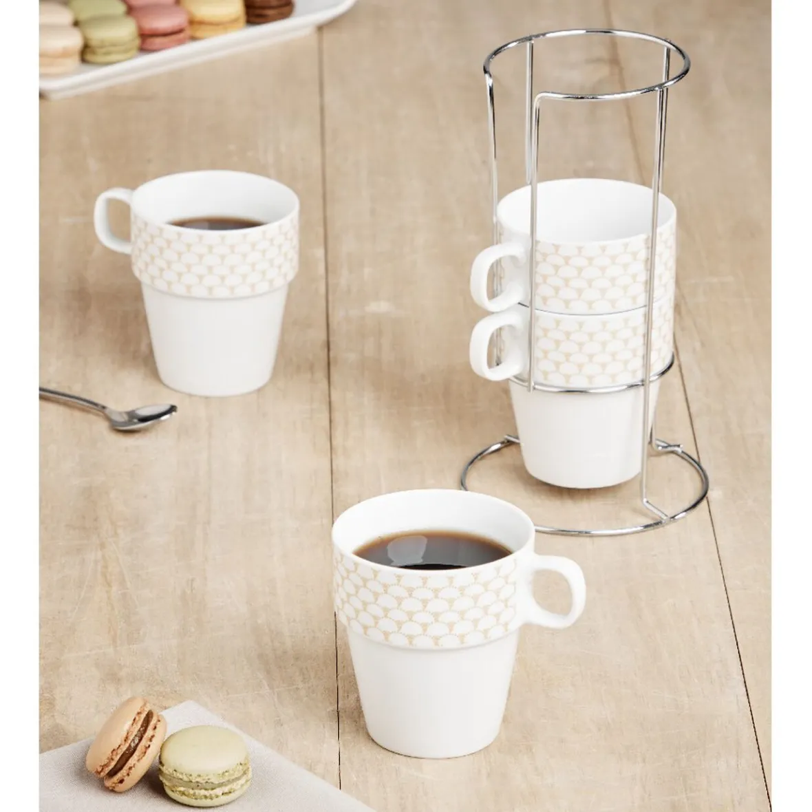 Vaisselle Et Accessoires De Table<Gifi Support tasse avec 4 tasses empilables