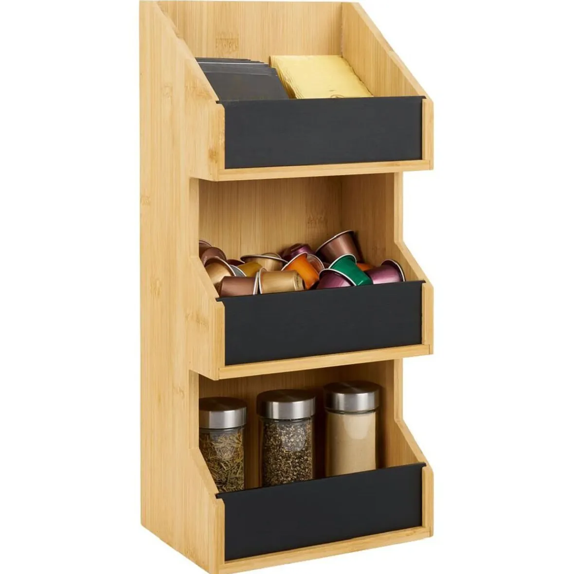 Rangement De Cuisine<Gifi Étagère 3 niveaux bambou naturel 40x18xH13cm