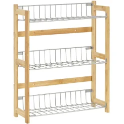 Gifi Étagère à épices en bambou 3 niveaux| Vaisselle Et Accessoires De Table