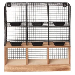Rangement De Cuisine<Gifi Étagère de cuisine 6 casiers pour épices noir naturel