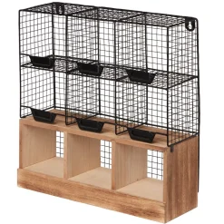 Rangement De Cuisine<Gifi Étagère de cuisine 6 casiers pour épices noir naturel