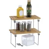 Rangement De Cuisine<Gifi Étagère superposable bambou et métal
