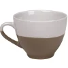 Gifi Tasse à café bicolore taupe et blanc| Vaisselle Et Accessoires De Table