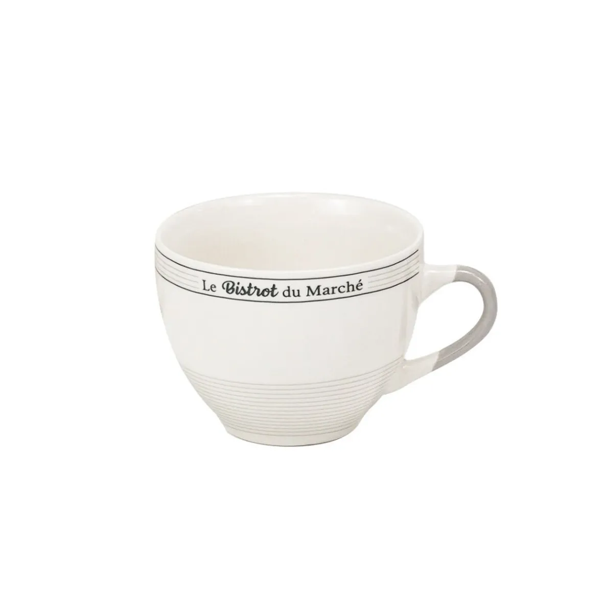 Gifi Tasse à café en porcelaine design Bistrot du Marché 22 cl| Vaisselle Et Accessoires De Table