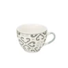Gifi Tasse à café en porcelaine motif Carreau de ciment gris 22 cl| Vaisselle Et Accessoires De Table