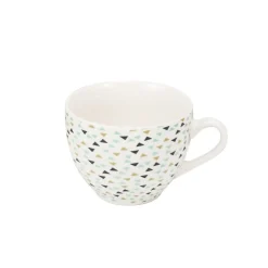 Gifi Tasse à café en porcelaine motif triangle multicolore 22 cl| Vaisselle Et Accessoires De Table