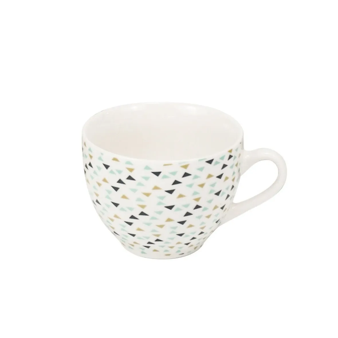 Gifi Tasse à café en porcelaine motif triangle multicolore 22 cl| Vaisselle Et Accessoires De Table