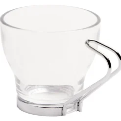 Gifi Tasse à café en verre anse métal x6| Vaisselle Et Accessoires De Table