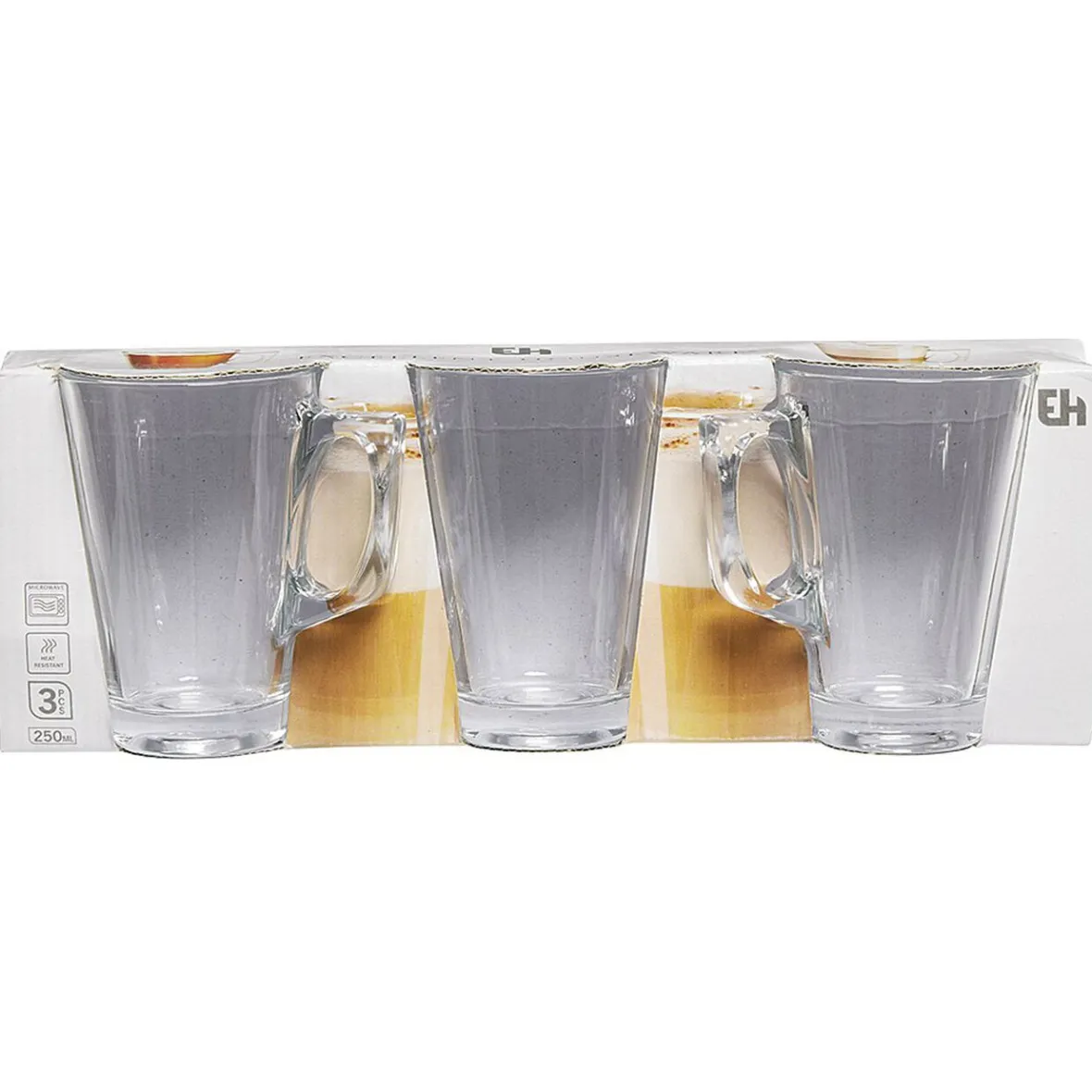 Gifi Tasse à café en verre transparent x3| Vaisselle Et Accessoires De Table