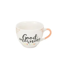 Gifi Tasse à café porcelaine avec inscription "Good Morning my Love" 22 cl| Vaisselle Et Accessoires De Table
