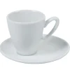 Gifi Tasse à expresso blanche avec sous tasse| Vaisselle Et Accessoires De Table