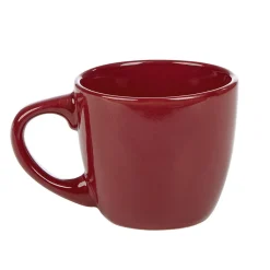 Gifi Tasse à expresso en faïence 10 cl uni rouge| Vaisselle Et Accessoires De Table