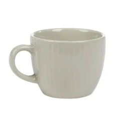 Gifi Tasse à expresso en faïence 10 cl lin et rainures verticales relief| Vaisselle Et Accessoires De Table
