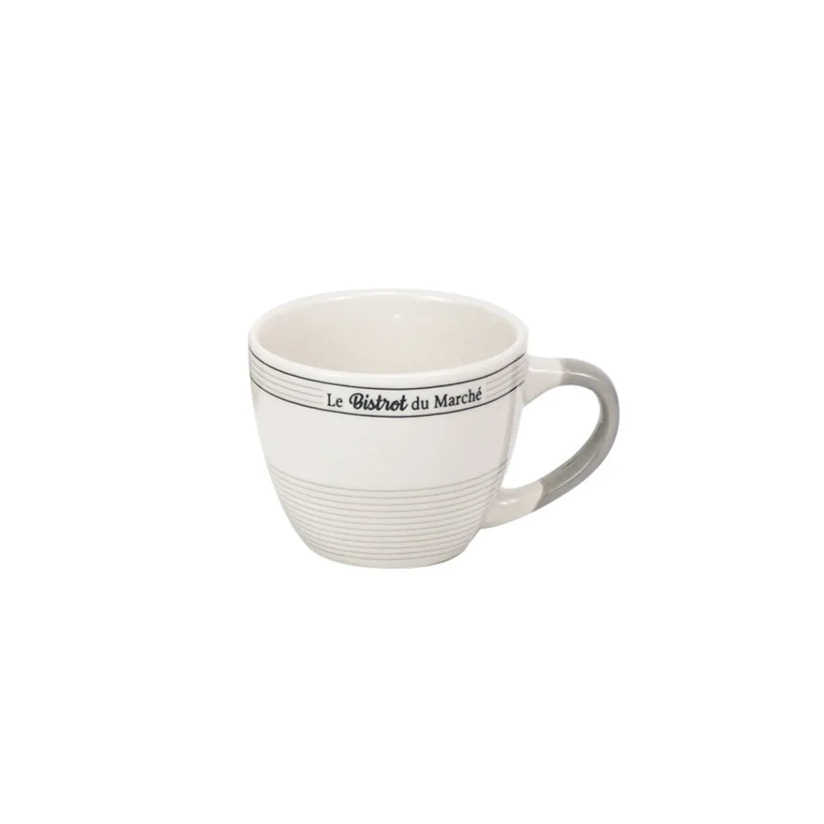 Gifi Tasse à expresso en porcelaine design Bistrot du Marché 9 cl| Vaisselle Et Accessoires De Table