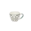 Gifi Tasse à expresso en porcelaine motif Carreau de ciment gris 9 cl| Vaisselle Et Accessoires De Table