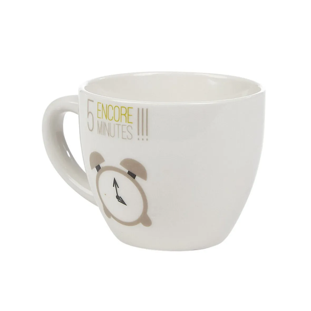 Gifi Tasse à expresso porcelaine blanc à motif réveil 9 cl| Vaisselle Et Accessoires De Table