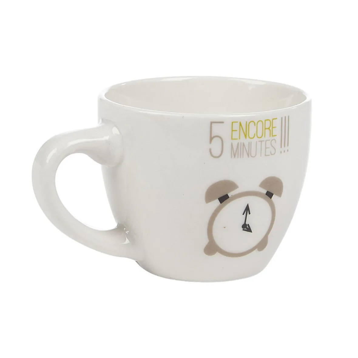 Gifi Tasse à expresso porcelaine blanc à motif réveil 9 cl| Vaisselle Et Accessoires De Table