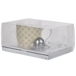 Gifi Tasse à thé avec infuseur, cuillère et plateau| Vaisselle Et Accessoires De Table